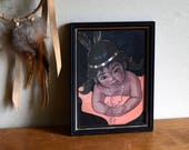 Small Framed Vintage Native American Print - South Western, Nursery, Boho, Natural, Portland Oregon