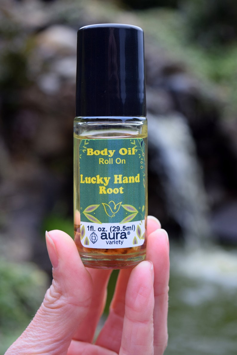 Right Place, Right Time Lucky Hand Root RollOn Perfume Body Oil Forest Magick, Gamblers luck, Chance, Abundance, Lucky Rabbits Foot image 1