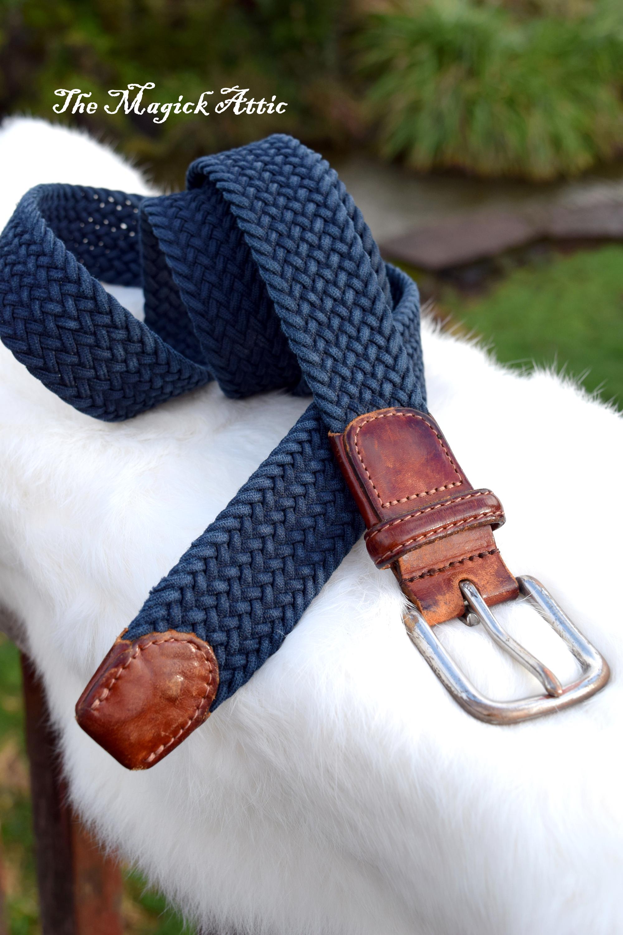 90s Eddie Bauer Italian Leather Navy Skinny Belt Quiet Luxury Minimalist Eddie Bauer Belt - Etsy main image 3