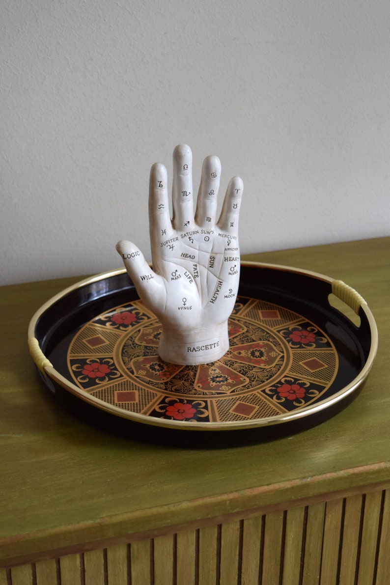 Vintage Floral Japanese Lacquerware Tray Mid Century Modern Etsy