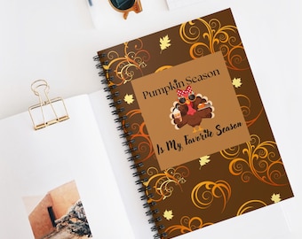 Autumn Pumpkin Season Spiral Notebook - Seasonal Stationary