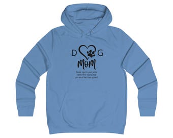 Personlig hundmamma-tröja | Anpassat husdjursnamn | Hjärta- och tassdesign