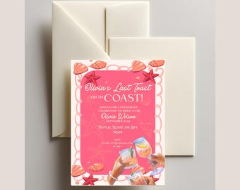 Coastal Bachelorette Party Invitation: Beach Bridal Shower (Printable & Digital)