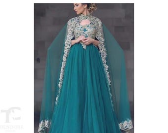 Luxury Dubai Sage Green Evening Dresses With Cape and Many Hand-sewn Rhinestones Elegant Women Wedding Formal Party Gown - Etsy Luxury Dubai Sage Green Evening Dresses With Cape and Many Hand-sewn Rhinestones Elegant Women Wedding Formal Party Gown - Etsy