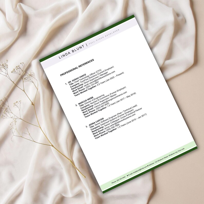 Full Stack Developer Resume Template 2026 | Software Engineer CV Word | ATS Tech Resume | Editable Developer Job Application Download image 19
