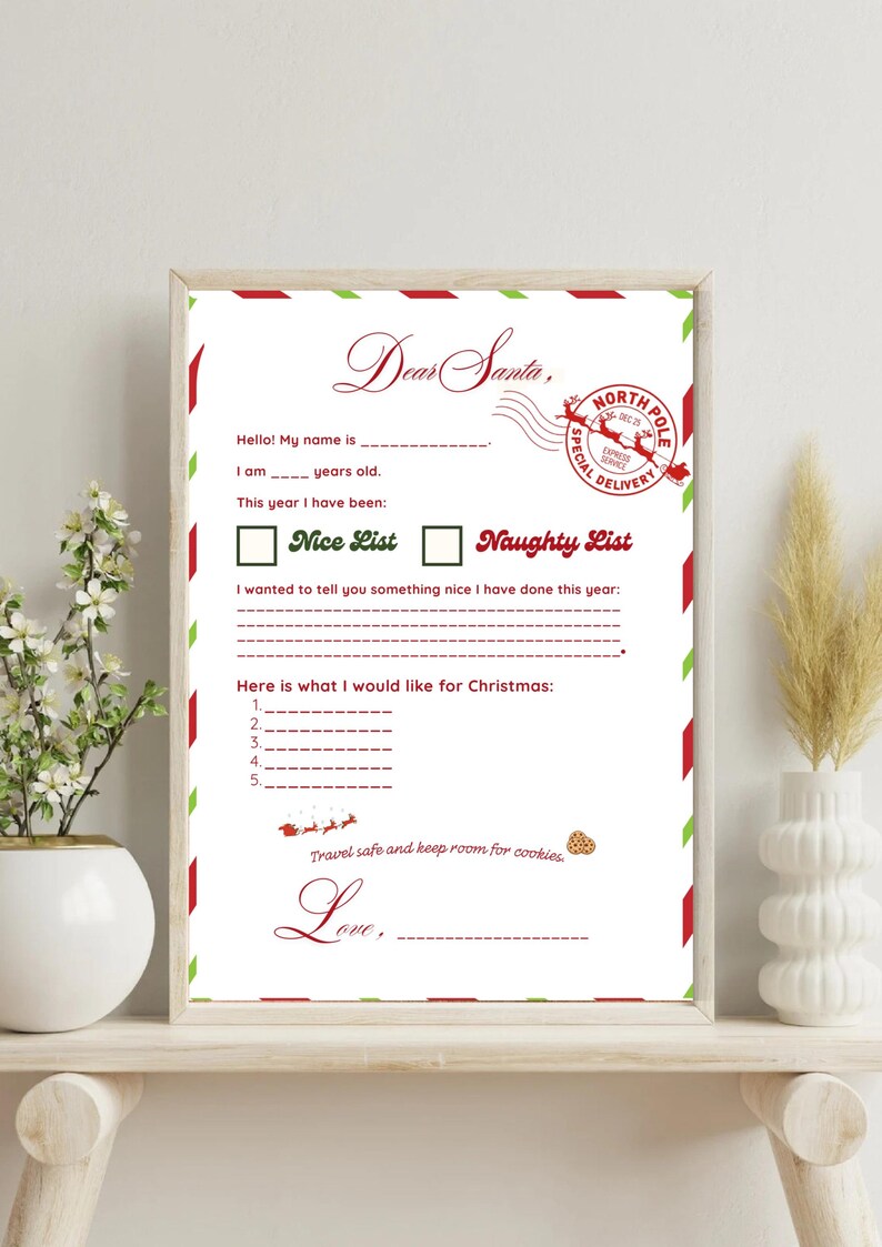 EDITABLE Letter From Santa Letter & Nice List Certificate + Official ...