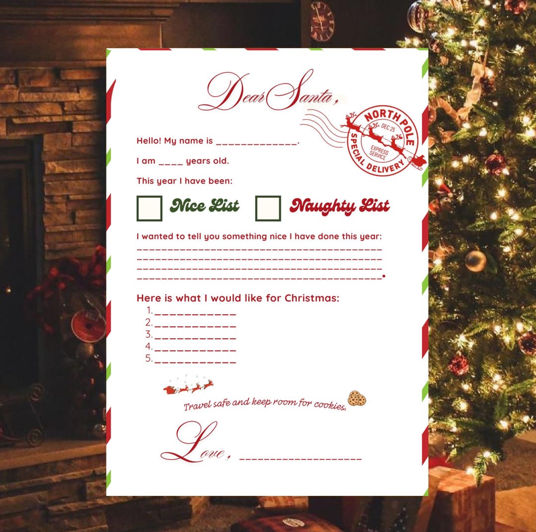 EDITABLE Letter From Santa Letter & Nice List Certificate + Official ...