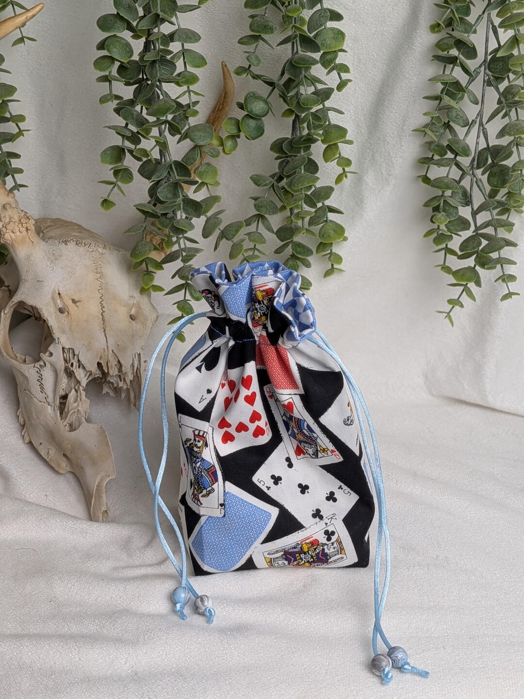 Playing Card Tarot Bag: Lined Drawstring Pouch for Oracle Decks - Etsy