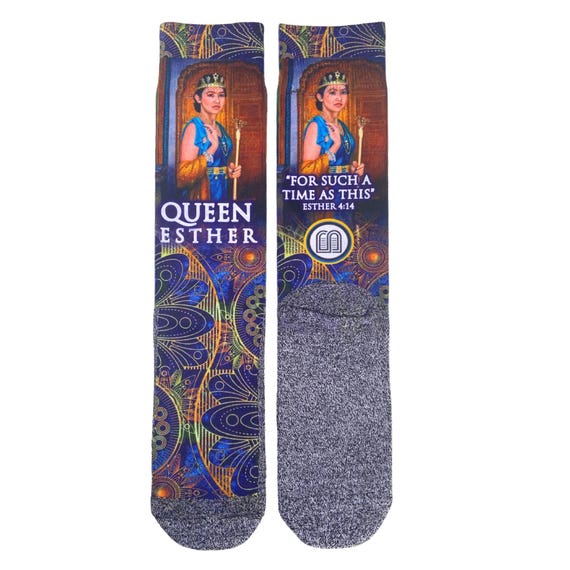 Queen Esther Crew Socks: Bible Scripture, Spiritu… - image 1