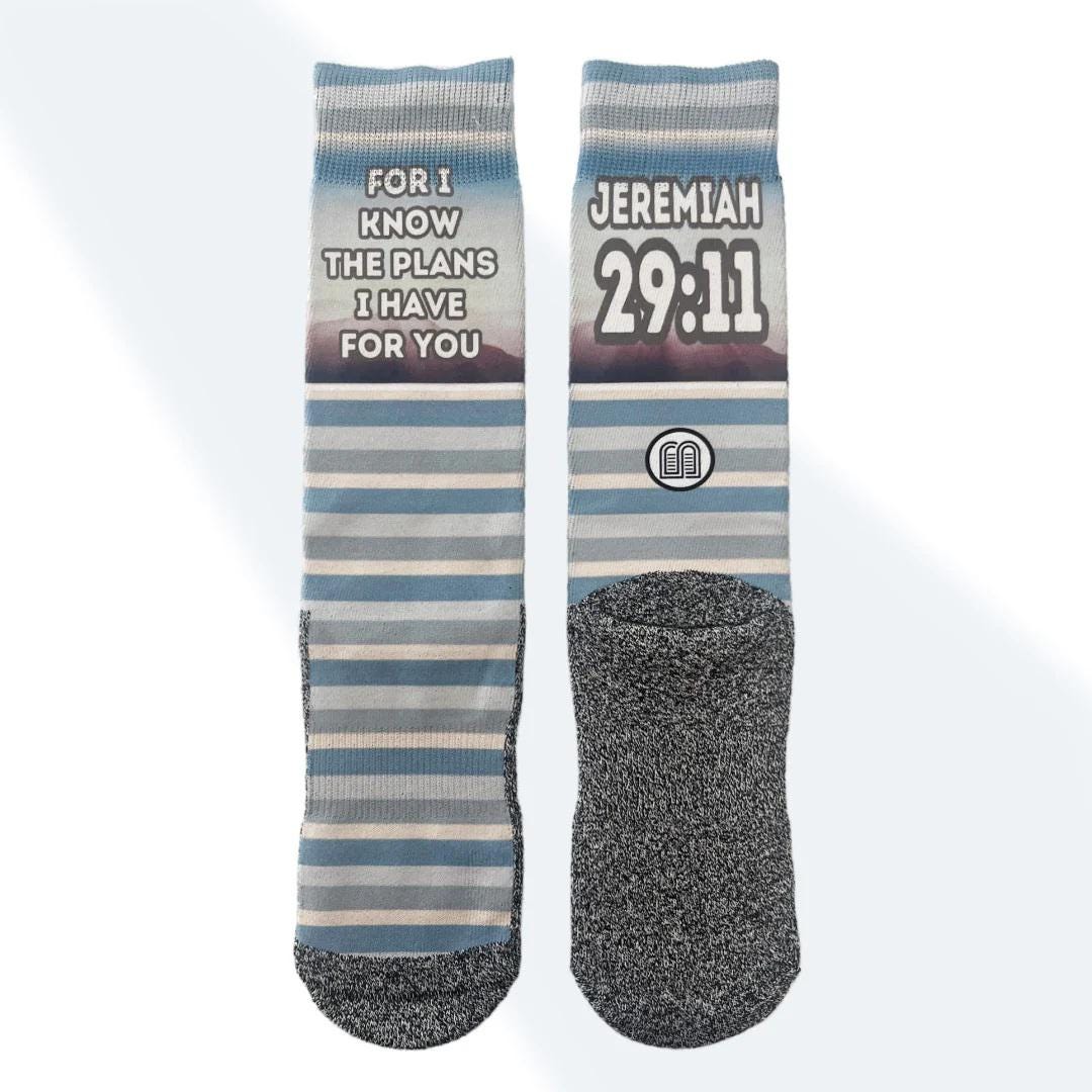 Scripture Socks God's Plan (jeremiah 29:11) - Bible Verse Socks for Men, Moisture ...