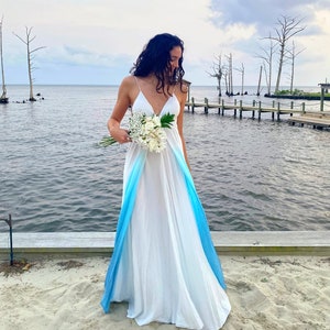 Ombre beach wedding dress cheap