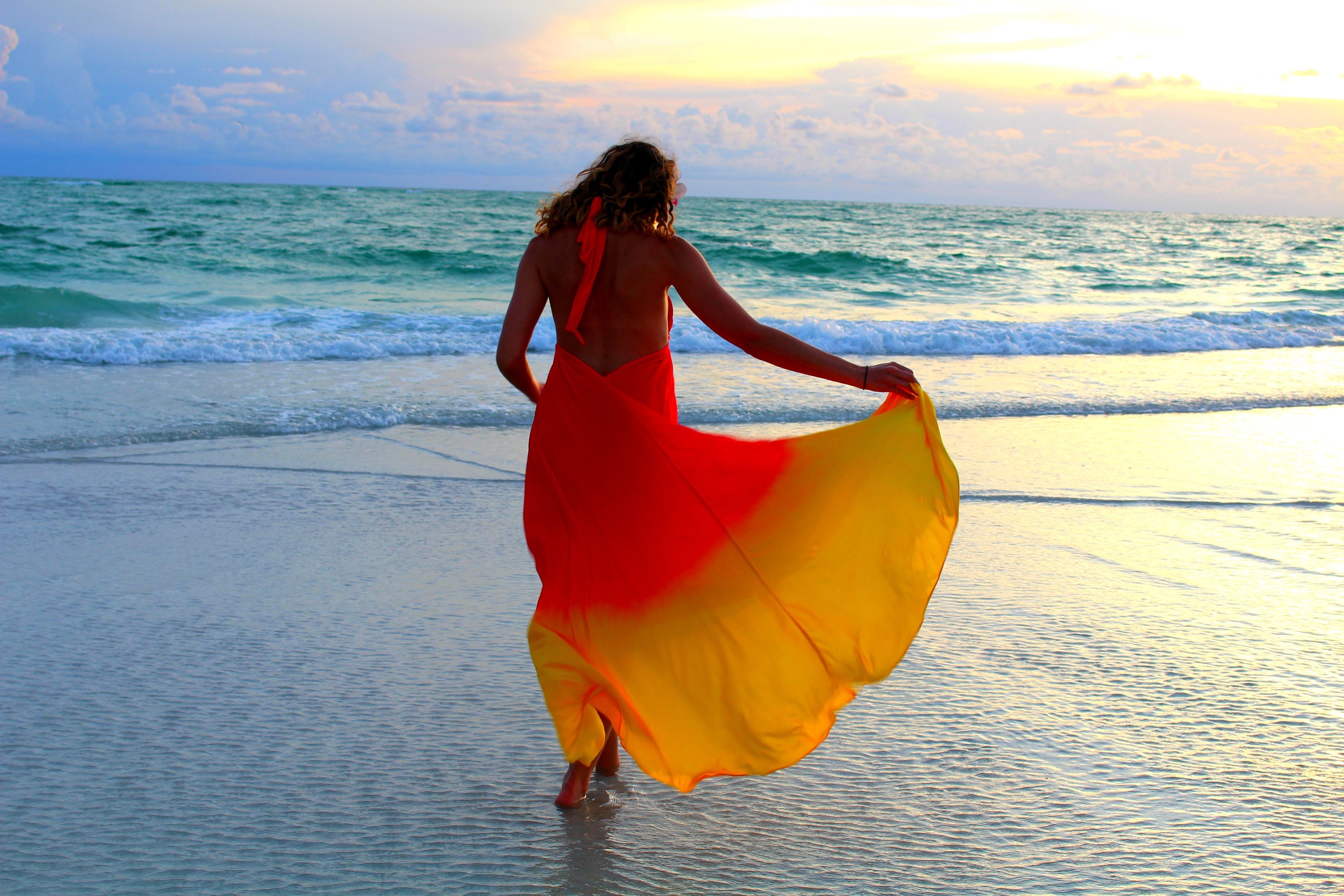 beach sunset dress Flying dress for photoshoot Long Flying dress for photoshoot Flyaway dress Long tail dress Beach photoshoot dress Long flowing dress