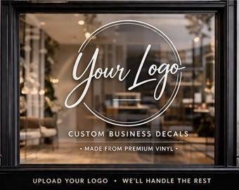 Custom Logo Decal | Upload Your Logo | Business Window Sign | Storefront Vinyl Logo | Custom Business Branding Decal
