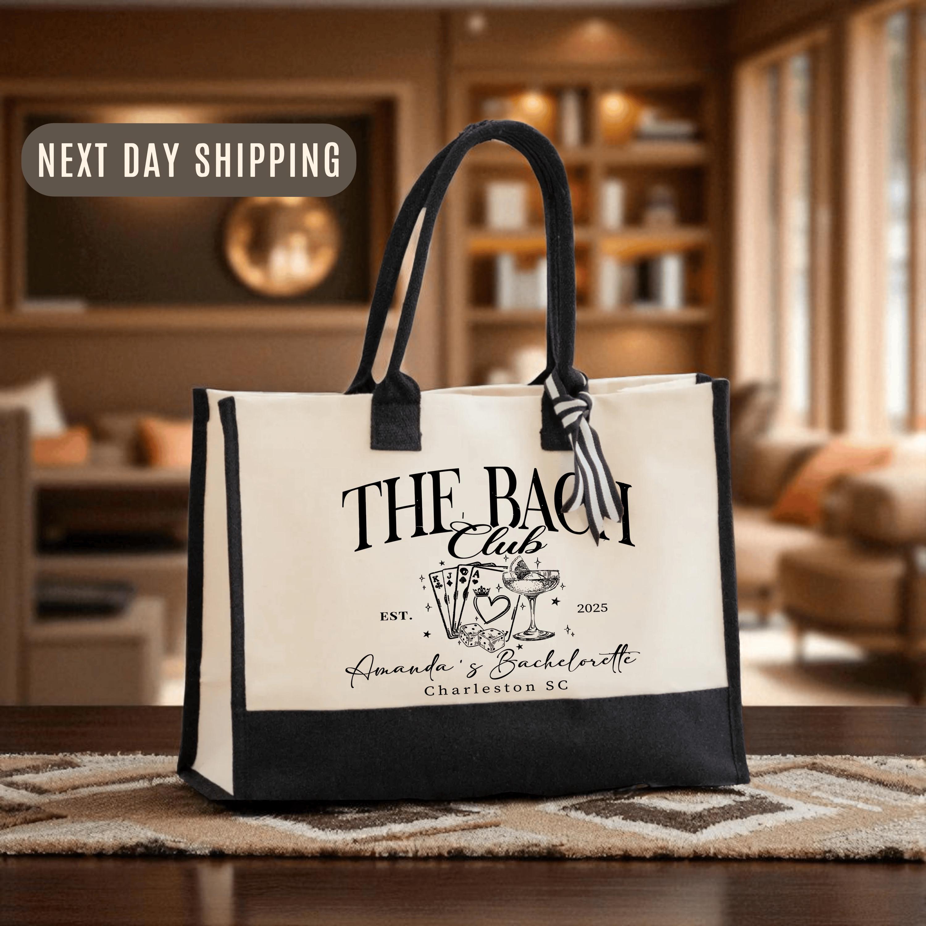 Personalized the Bach Club Canvas Tote Bag, Bridesmaid Gift Tote ...