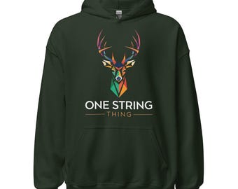 幾何学模様の鹿パーカー