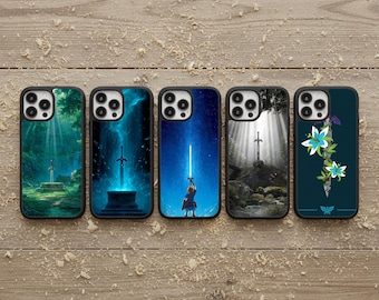 The Legend of Zelda Master sword Art Phone Case Cover for iPhone 17 Pro, 16E, 15, Samsung S24Ultra, S23FE, S22, Pixel 9Pro, 8