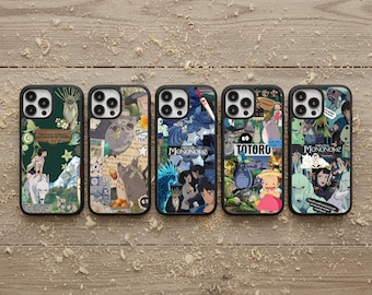 Studio Ghibli Phone Case, Mononoke & Totoro Rubber Cover