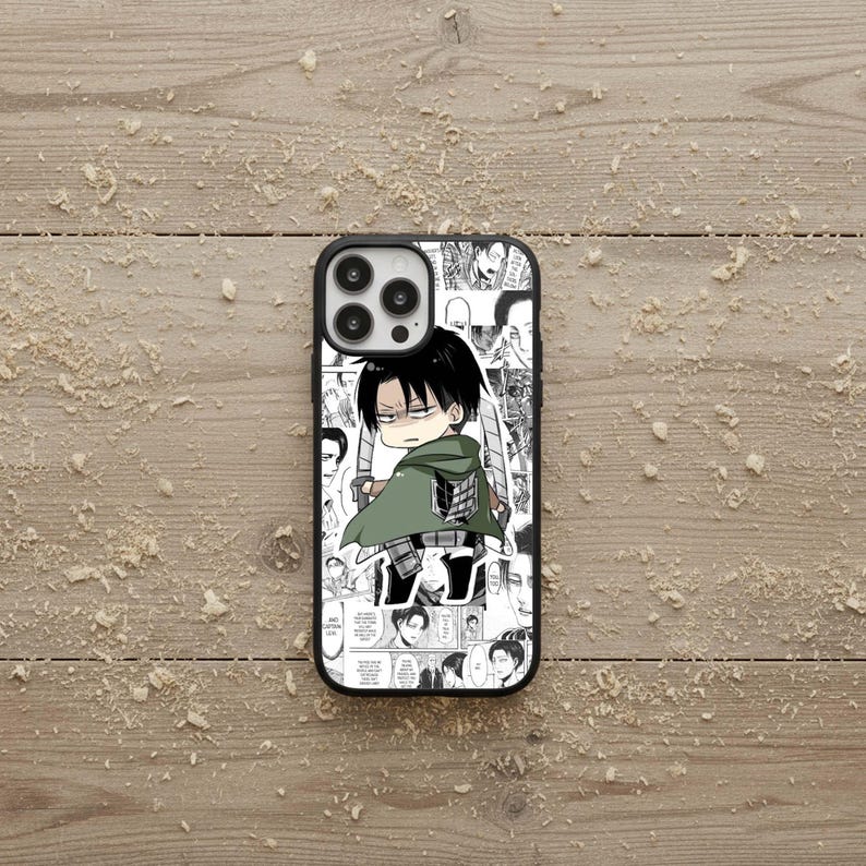 Levi Ackerman Phone Case, Attack on Titan Rubber Cover image 7