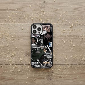 Levi Ackerman Phone Case, Attack on Titan Rubber Cover image 4