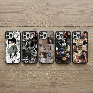 Levi Ackerman Phone Case, Attack on Titan Rubber Cover image 1