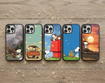 Snoopy Moonlit Adventure Tough Cover for iPhone 17 Pro, 16E, 15, Samsung S24Ultra, S23FE, S22, Pixel 9Pro, 8