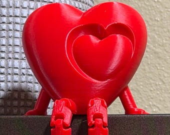 3D Printed Valentine’s Day Heart with Bending Legs