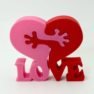 3D Printed Interlocking LOVE Heart