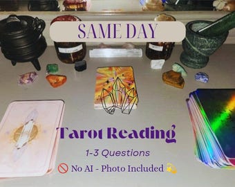 NO AI ~ In Depth Same Day Tarot Reading (Quick Response) 3 Question Limit <3