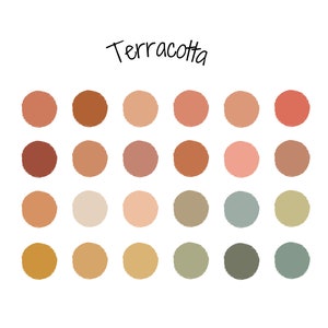 Terracotta - Procreate Swatch Palette - Hand picked colors