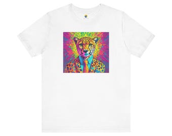 Gepflegtes Geparden-Kurzarm-T-Shirt