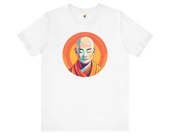T-shirt met mediterende monnik