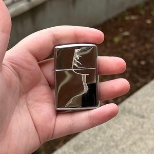 SIDE PROFILE - engraved zippo lighter