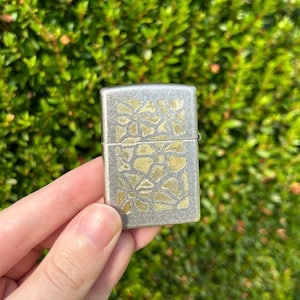FLORAL - engraved zippo lighter