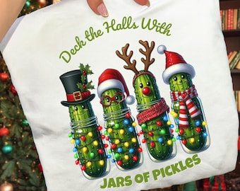 Lustige Weihnachtsgurke PNG | Farmhaus Urlaub Shirt Design (Digitaler Download)