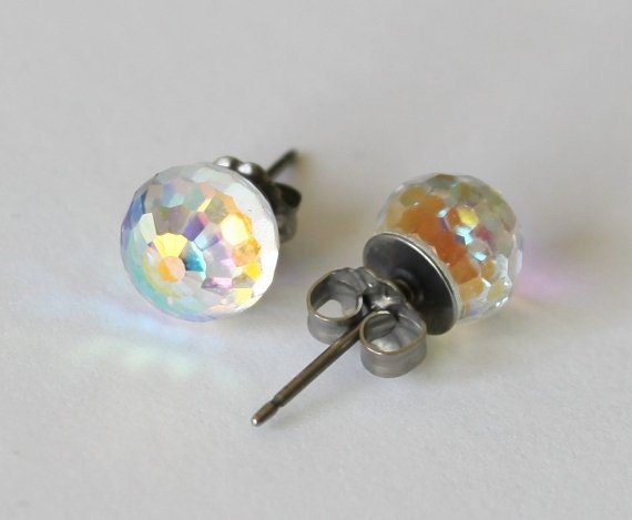 Book Studs Hypoallergenic Earrings for Sensitive Ears Made with Plastic Posts Gold