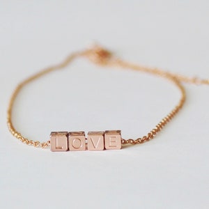 Personalized monogram bracelet Bridesmaid bracelet name necklace bracelet set cubic Letter bracelet Name Letter necklace Custom wedding gift