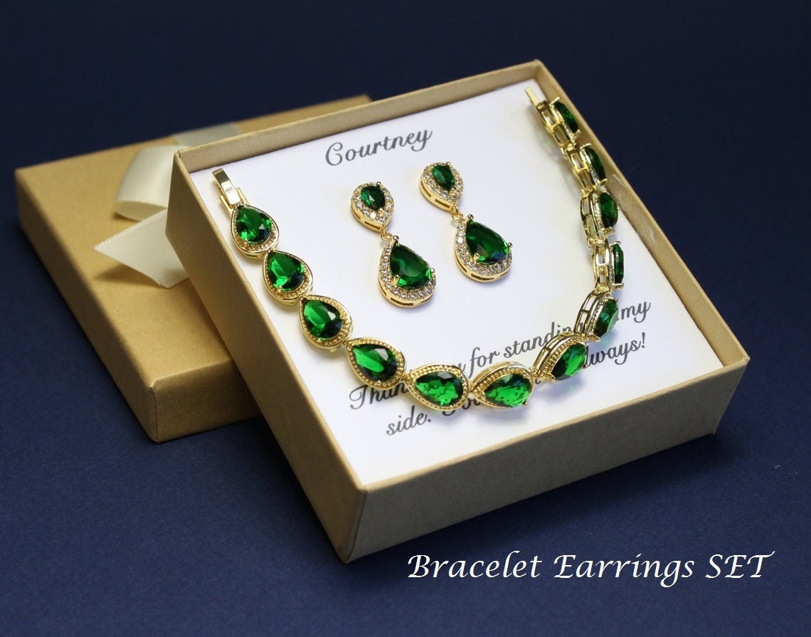 Fake emerald jewelry Etsy France