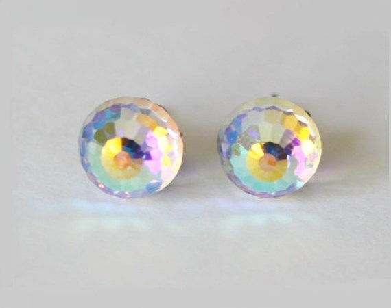 Crystal Ball Stud Earrings Sterling Silver 8mm Made with Swarovski(R) Crystal Balls Crystal Ball Stud Earrings Sterling Silver 8mm Made with Swarovski(R) Crystal Balls