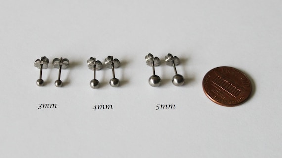 Pure titanium shop stud earrings