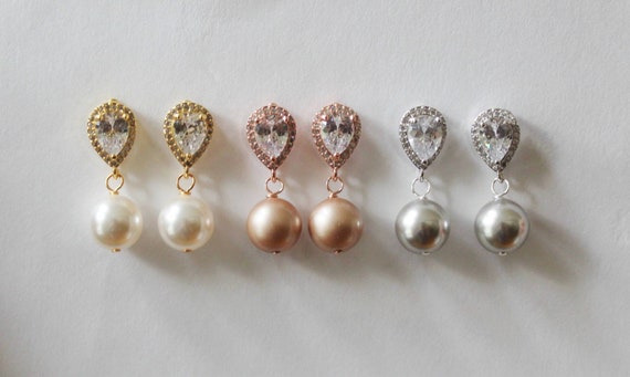 Mother of the Groom Set Mother of the Bride Set Pearl and CZ - Etsy