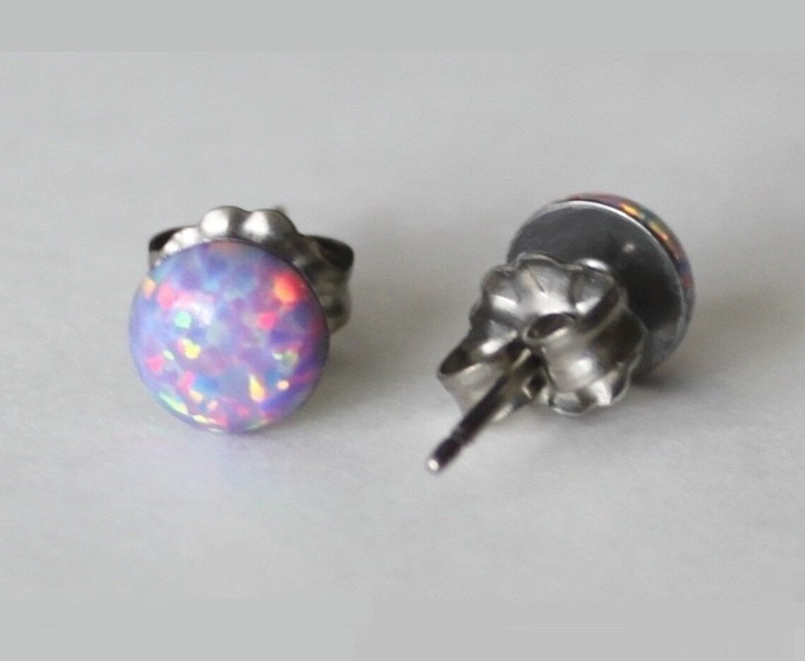 Davie Stud Earrings in Lavender Opal main image 1