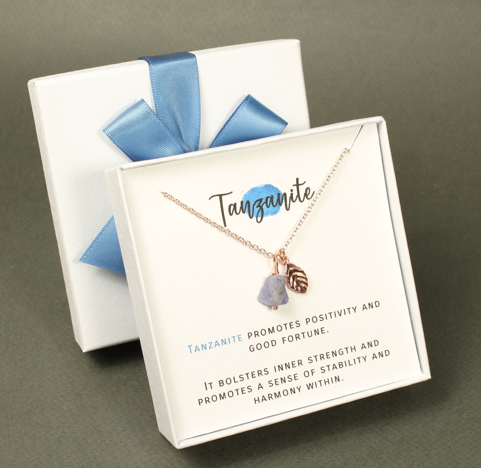 December Birthstone necklace Natural Tanzanite raw stone necklace Sterling silver 14K gold filled necklace Birthday gift Best Friend gifts