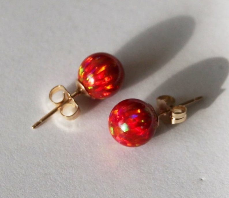 Red fire opal earrings Clearance