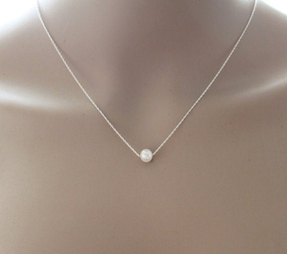 Real Pearl Necklace Sterling Silver 