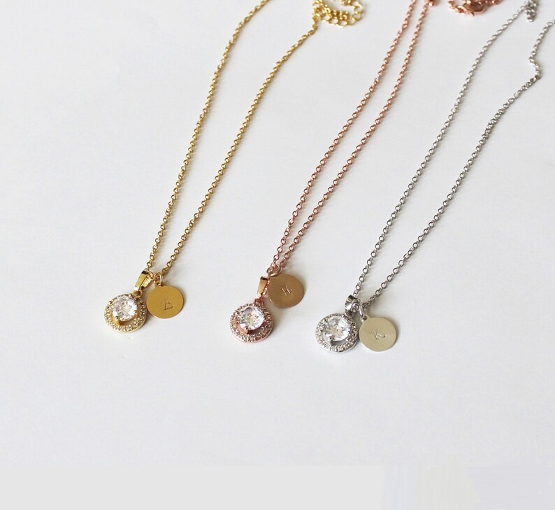 Custom Personalized CZ bridesmaid gift set bridesmaid bracelet earrings bridesmaid necklace Wedding gift set Bridesmaid earrings tie theknot