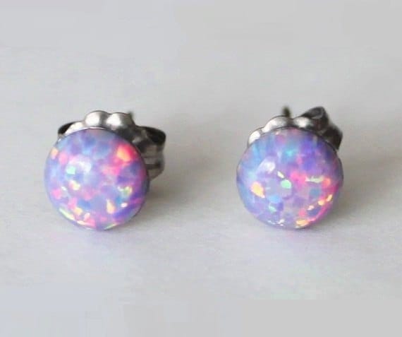 Rose Opal Cushion Cut Earrings with Bookends Rose Opal Cushion Cut Earrings with Bookends