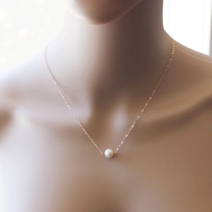 ブレスレット LESS IS MORE long pearl necklace Freshwater Pearl Necklace with Sterling Silver Lock 37 1/2