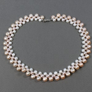Floral triple row fresh water pearl necklace Multi-strand pearl bridal necklace Wedding pearl jewelry Peacock black pearl necklace Bridal