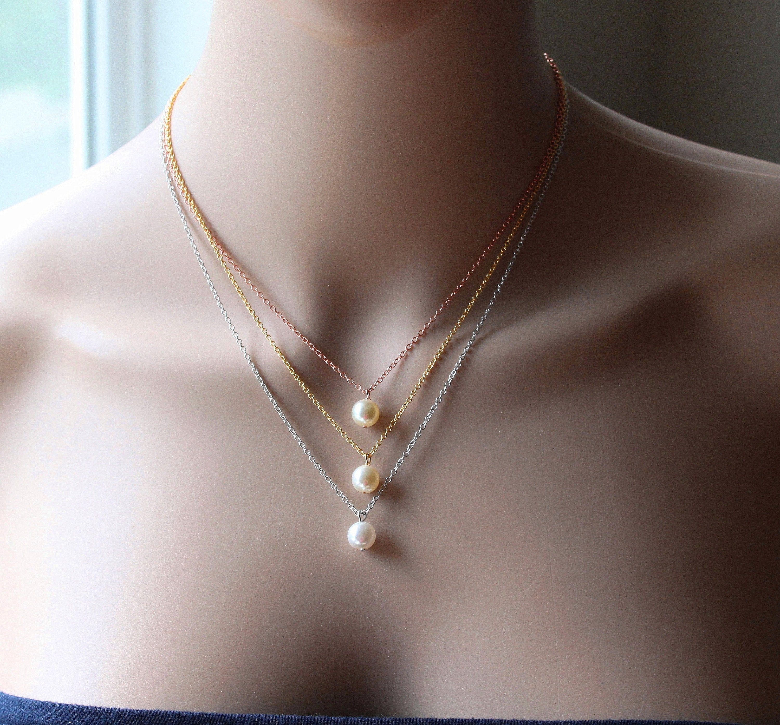 Champagne Necklace Silk Necklace Bridal Necklace Bridesmaid Necklace N –  Little Desirez Jewelry