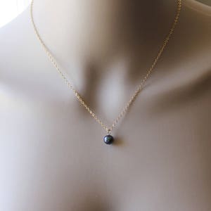 14K gold filled peacock fresh water pearl necklace, Peacock black pearl necklace, Real pearl necklace, Rose Gold pearl necklace